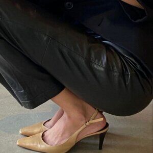 Vintage Buttery Soft Genuine Leather High Waisted Pants Made in Canada